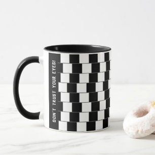 Parallel lines geometrical-optical illusion mug