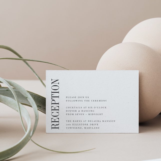 Parallel | Modern Black & White Wedding Reception Enclosure Card (Creator Uploaded)