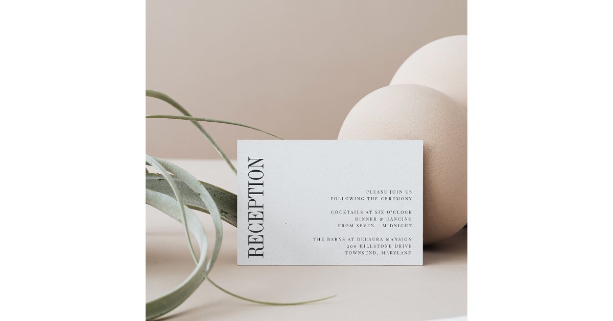 Parallel | Modern Black & White Wedding Reception Enclosure Card | Zazzle