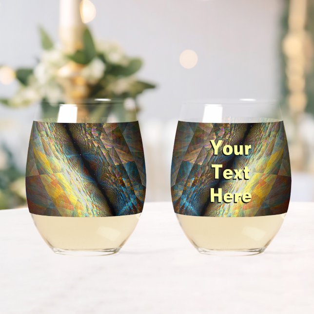 Parallel Planes Stemless Wine Glass (Insitu (Wedding))