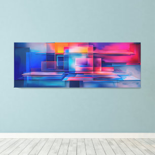  "Parallel Realms of Colour" Contemporary Abstract Canvas Print