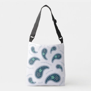 Paramecia Paisley Biology Science Microbe Light Crossbody Bag