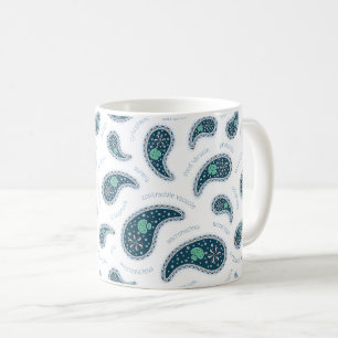 Paramecia Paisley Biology Science Microbe White Coffee Mug