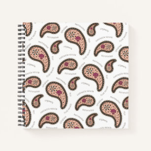 Paramecia Paisley Customisable Biology White Notebook