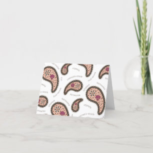 Paramecia Paisley Personalizable Biology White Thank You Card
