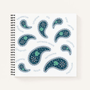 Paramecia Paisley Protozoan Biology Cute Science Notebook