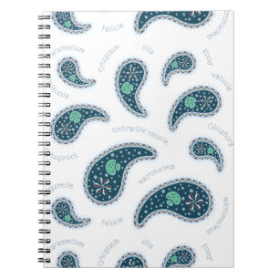 Paramecia Paisley Protozoan Biology Science Notebook