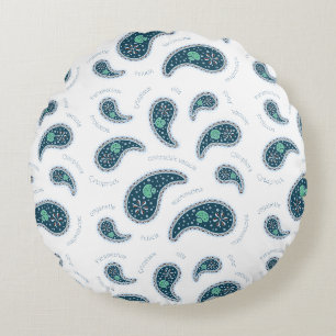 Paramecia Paisley Protozoan Biology Science Round Cushion