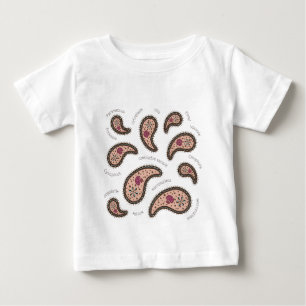 Paramecia Paisley Protozoan Biology Science Toddle Baby T-Shirt