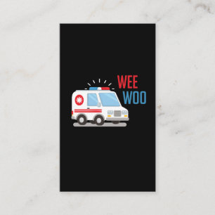 Paramedic Ambulance Car wee woo Hospital EMT Business Card