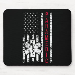 Paramedic American Flag Independence Day Emt Ems U Mouse Mat