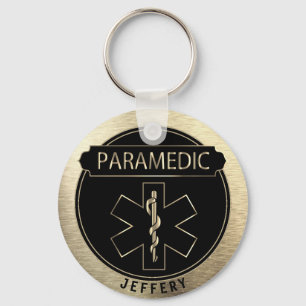 Paramedic 🚑 - Black and Gold Key Ring