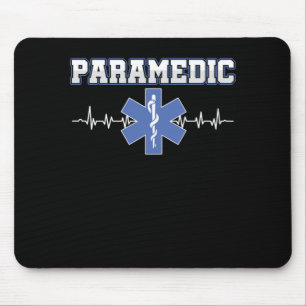 Paramedic Caduceus Heartbeat EMT EMS Doctor Nurse  Mouse Mat