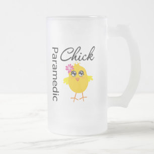 Paramedic Chick Frosted Glass Beer Mug