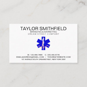 Paramedic Cross Professional Business Card