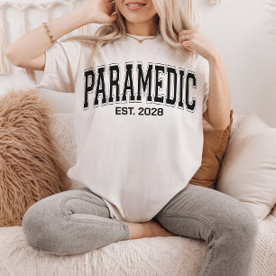 Paramedic Custom Varsity Paramedic Worker EMS T-Shirt