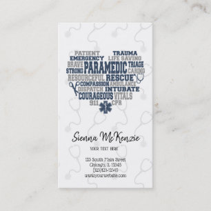 Paramedic Denim texture Business Card
