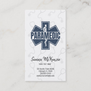 Paramedic Denim texture Business Card