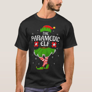 Paramedic Elf Christmas Family Girls Women Elf Squ T-Shirt