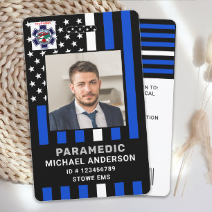 Paramedic Emergency Medical Personalised Photo ID ID Badge