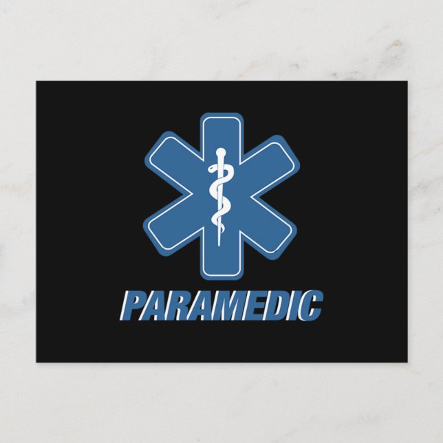 Paramedic EMS EMT Ambulance Medicine First Aid Gif Postcard (Front)