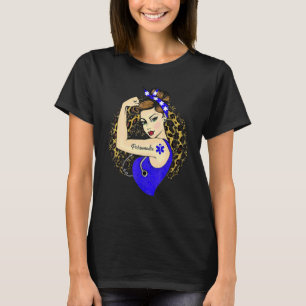 Paramedic Ems Girl Power Modern Rosie The Riveter  T-Shirt