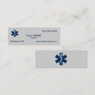 Paramedic EMT EMS Mini Business Card