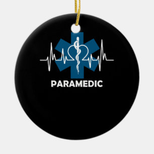Paramedic Heartbeat Ceramic Tree Decoration