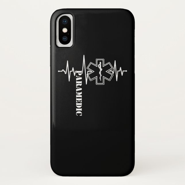 Paramedic Heartbeat Nurse Doctor Case-Mate iPhone Case (Back)
