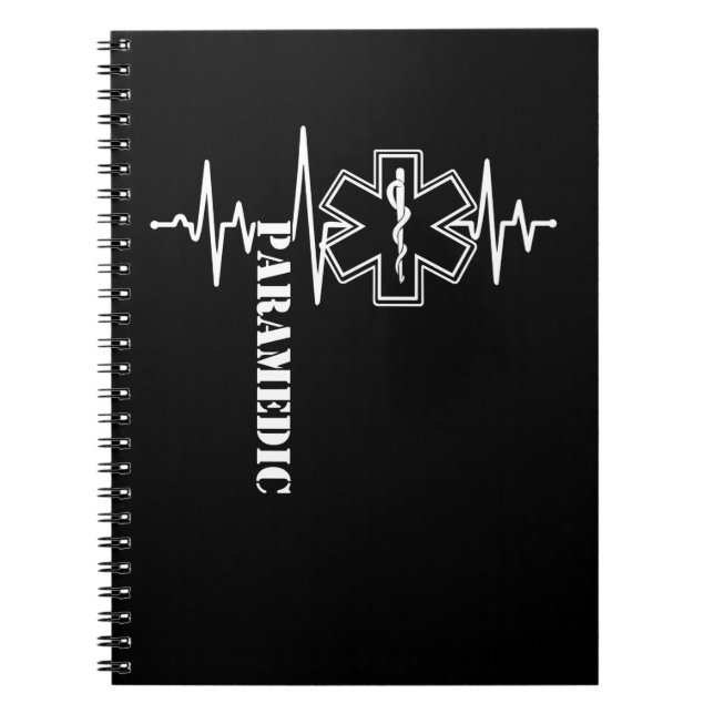 Paramedic Heartbeat Nurse Doctor Notebook (Front)
