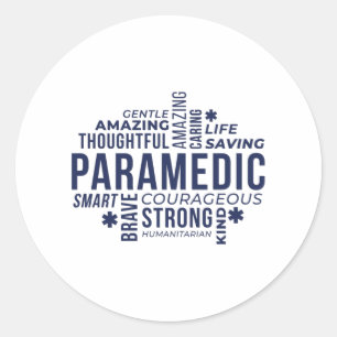 Paramedic Hero Classic Round Sticker