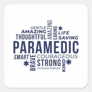 Paramedic Hero Square Sticker