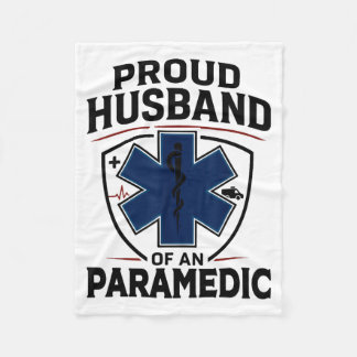 Paramedic Husband Proud Husband Of An Paramedic  Fleece Blanket