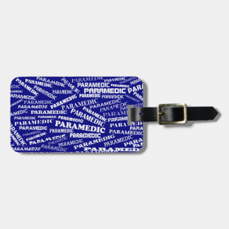 Paramedic Luggage Tag Blue White (add your info)