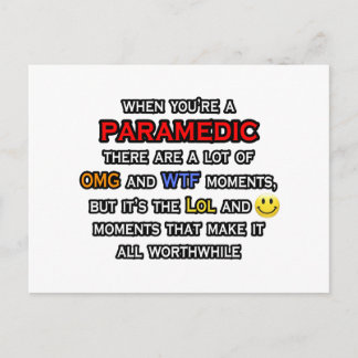 Paramedic ... OMG WTF LOL Postcard