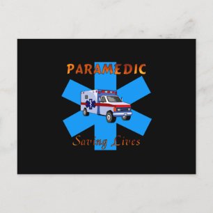 Paramedic Saving Lives Postcard