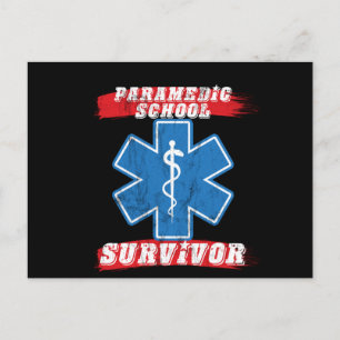 Paramedic School Survivor Graduation Postcard
