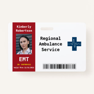 Paramedic Security ID  Badge ID Badge