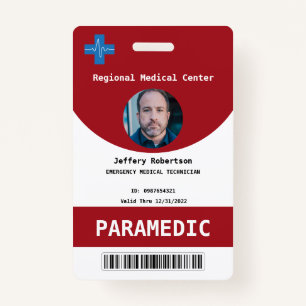 Paramedic Security ID  Badge ID Badge