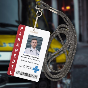 Paramedic Security ID  Badge ID Badge