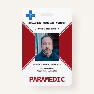 Paramedic Security ID  Badge ID Badge