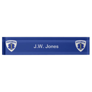 Paramedic Sheild Nameplate