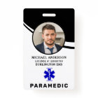 Paramedic Simple Logo Photo Professional ID Card