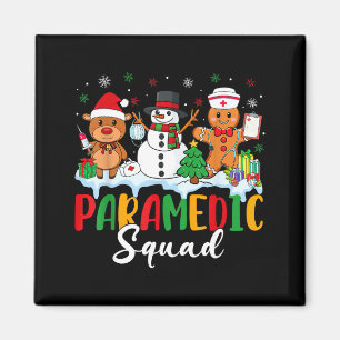 Paramedic Squad Reindeer Snowman Gingerbread Chris Magnet