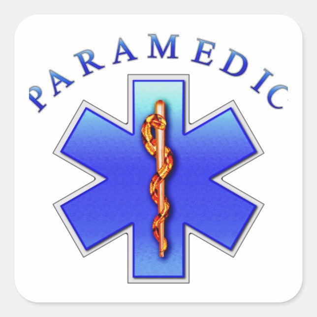 paramedic square sticker (Front)