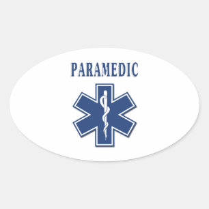 Paramedic Star of Life Oval Sticker