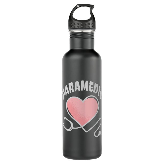 Paramedic Stethoscope with heart 710 Ml Water Bottle (Front)