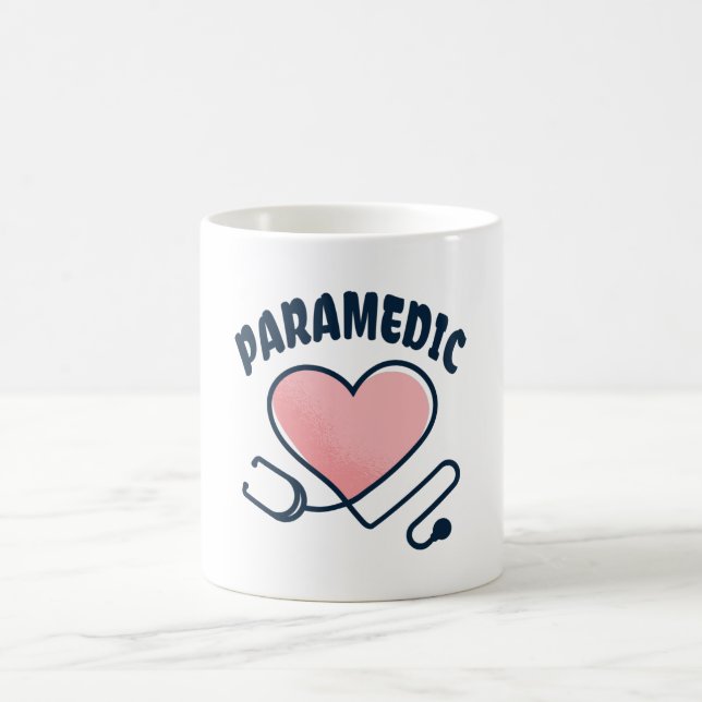 Paramedic Stethoscope with heart Coffee Mug (Center)