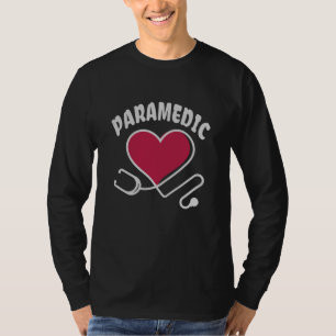 Paramedic Stethoscope with heart T-Shirt