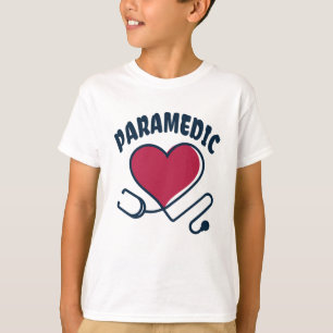 Paramedic Stethoscope with heart T-Shirt
